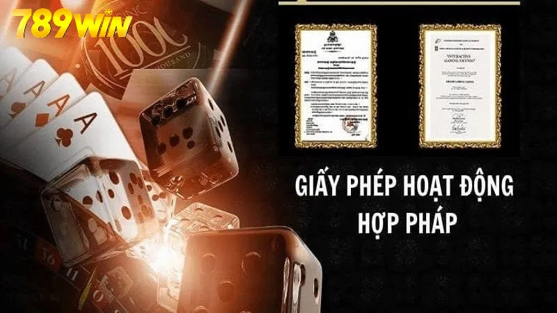 Giới thiệu khái quát giấy phép hoạt động nhà cái 789WIN