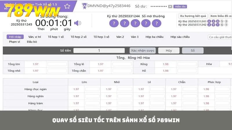 Xổ số 789WIN cung cấp đa dạng tính năng tiện ích cho người chơi
