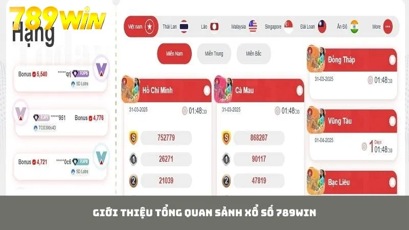 Giới thiệu khái quát về các tính năng trên sảnh xổ số 789WIN